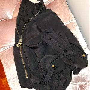 Michael Kors Gold Zip Blouse